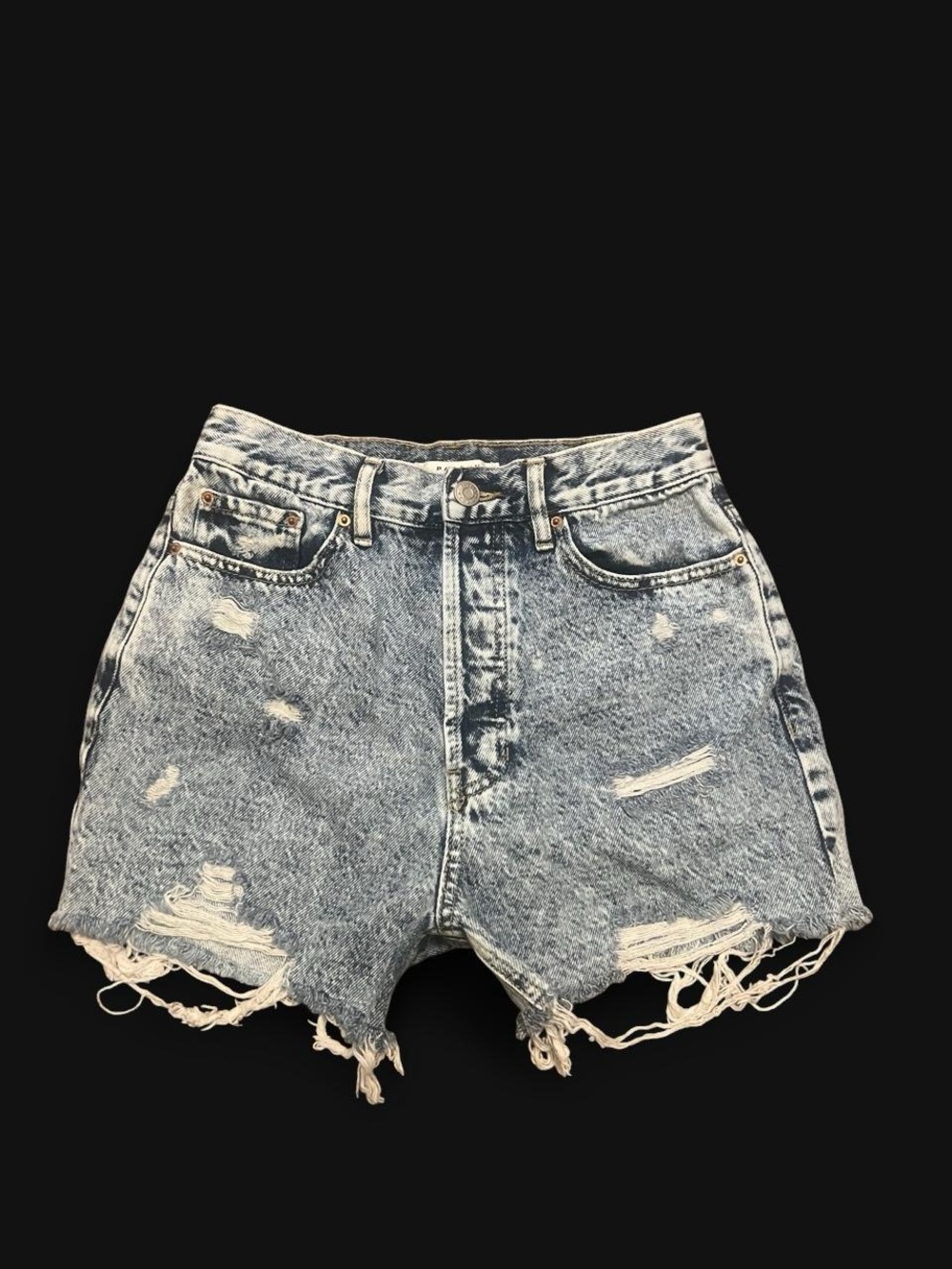 PacSun Distressed Light Blue Denim Shorts